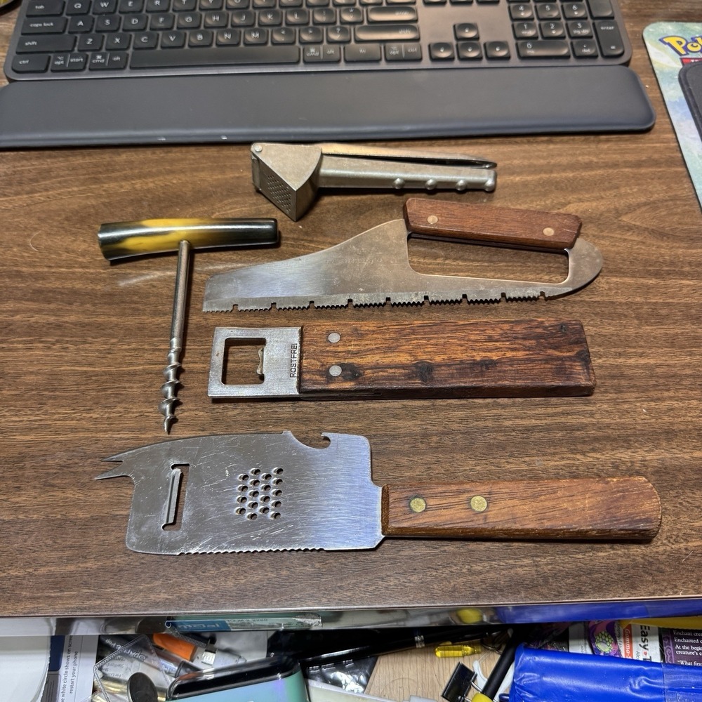 Mixed Lot of Vintage Stainless Kitchen Bar Tools Japanese & German High Quality